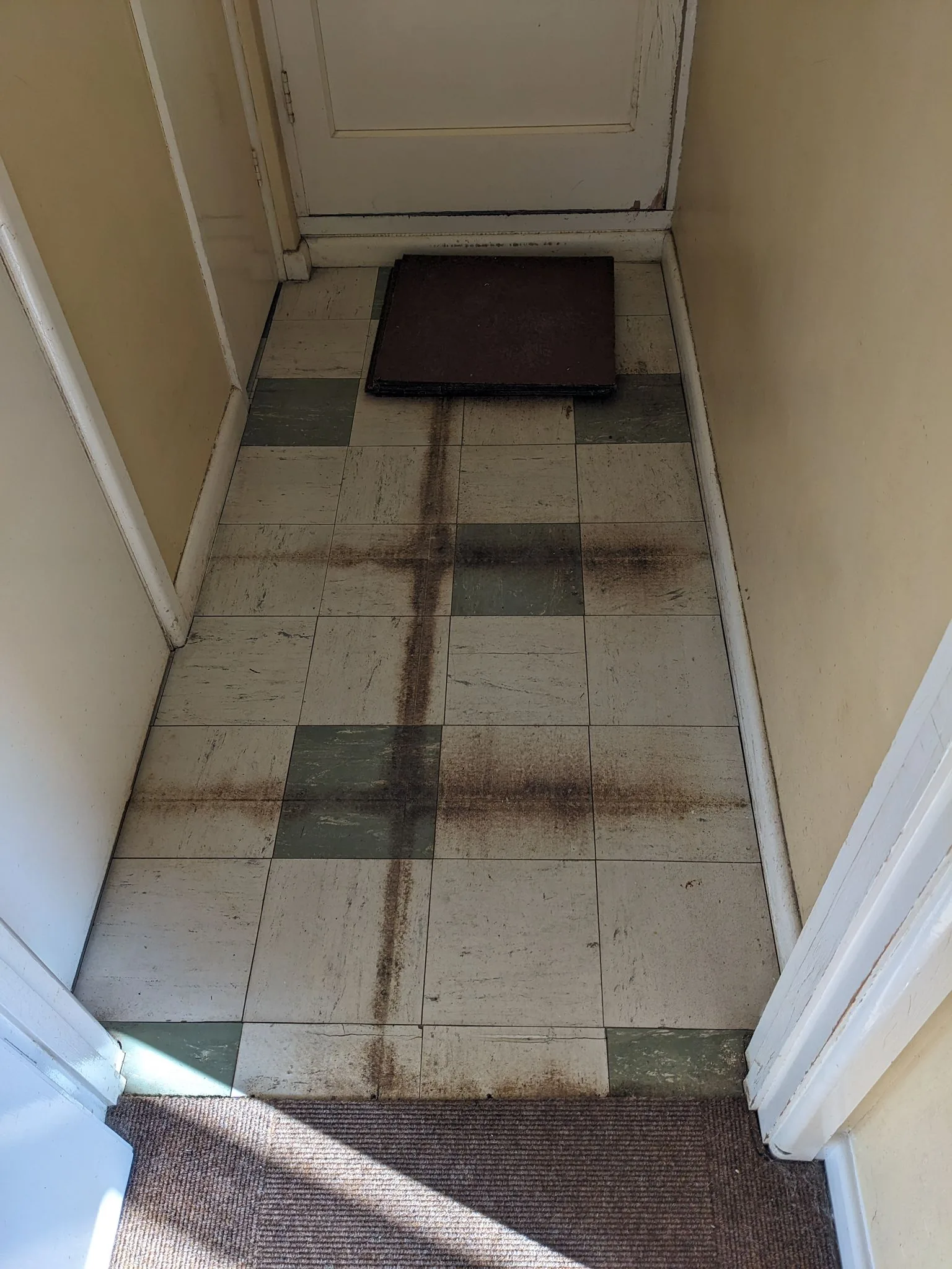 Asbestos vinyl floor tiles and bitumen adhesive removal - domestic property